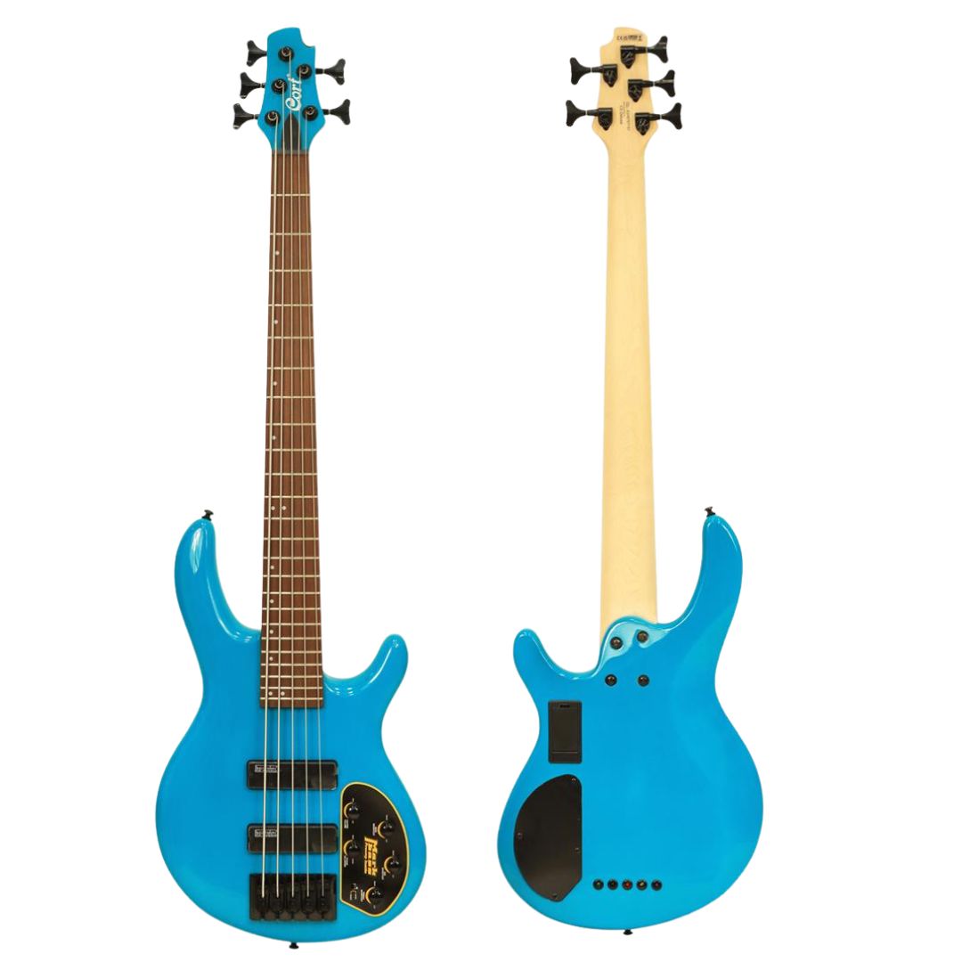 BAJO ELECTRICO CORT 5 CUERDAS ARTISAN DELUXE AZUL CARAMELO