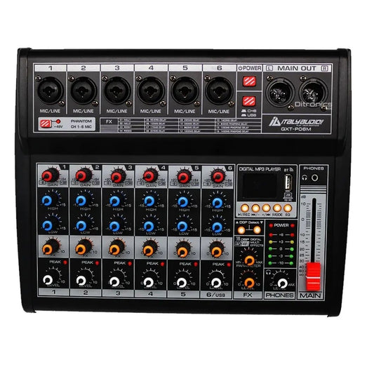CONSOLA-MIXER DSP ITALY AUDIO 6 CANALES  QXT-P06M 1 QXT-P06M -