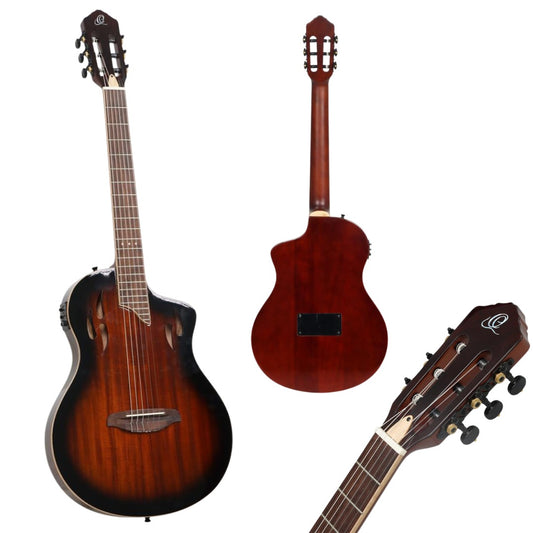 GUITARRA ELECTROCLASICA ORTEGA 4/4 TOURPLAYER SERIES NATURAL BURST