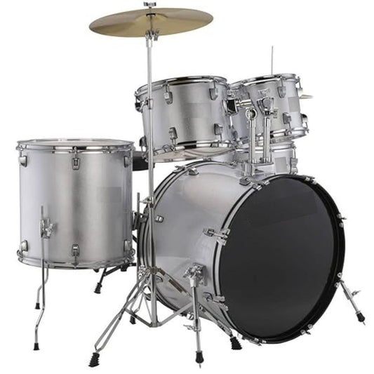 BATERIA ACUSTICA 7PCS PLATEADA (PARCHE 12/13/14/16/22)
